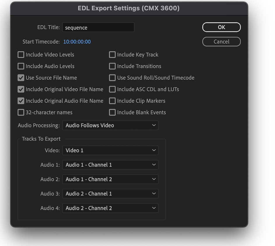 Export Settings Premiere Pro